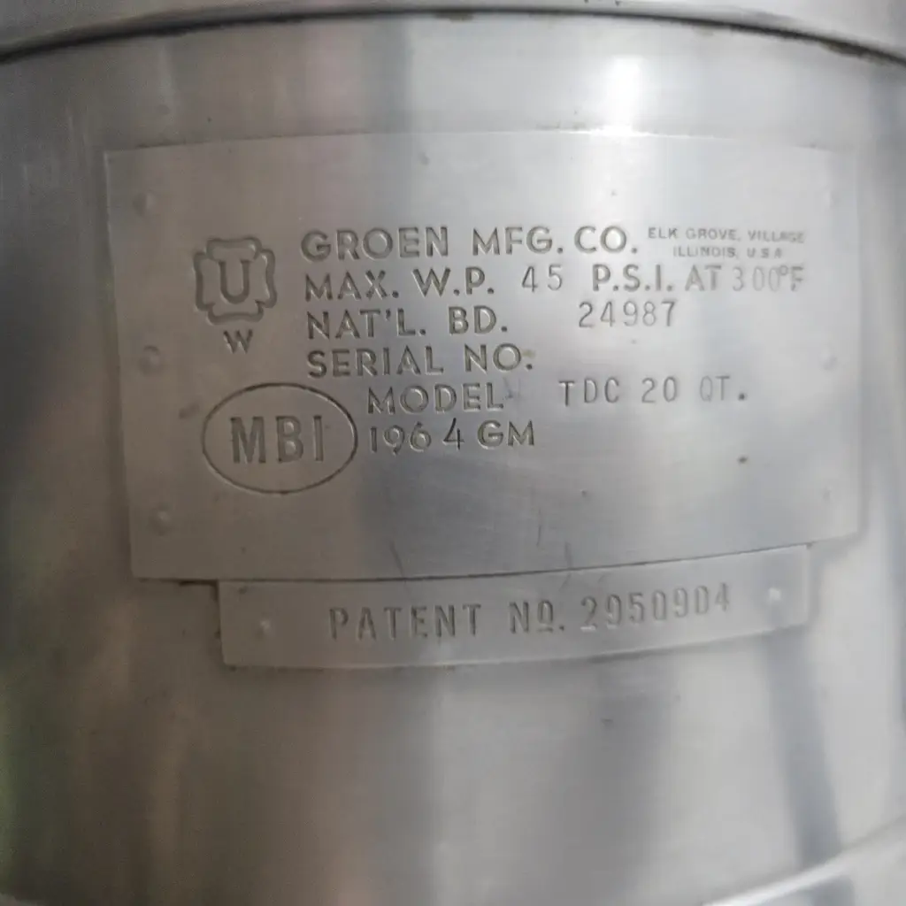 GROEN 20 QT SLAVE TILT KETTLE