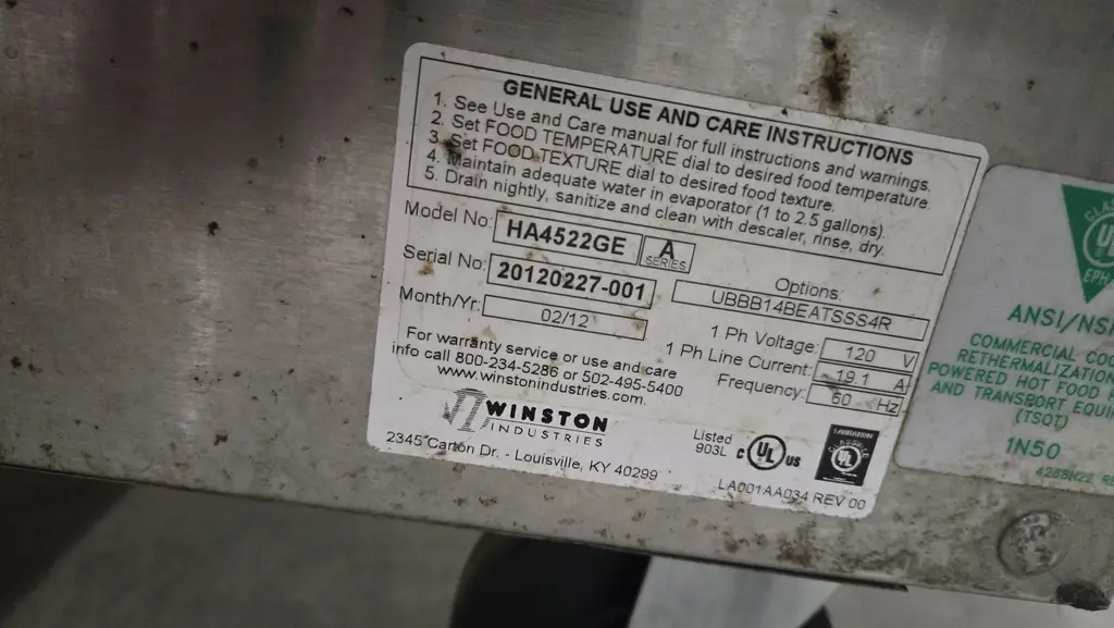 WINSTON HOT HOLDING CABINET