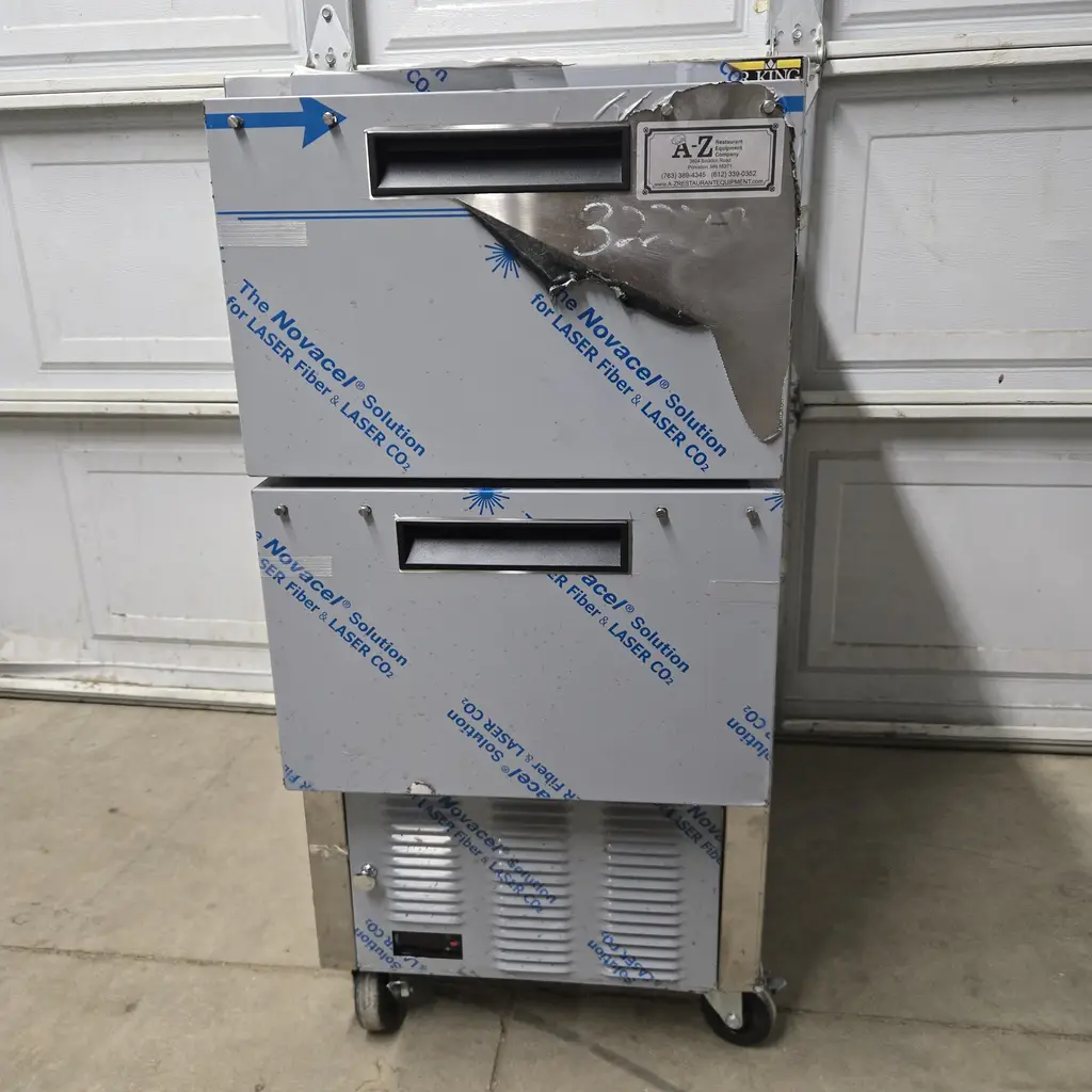NEW SCRATCH AND DENT SILVER KING 2 DRAWER REFRIGERATED COOLER ON CASTERS NSF