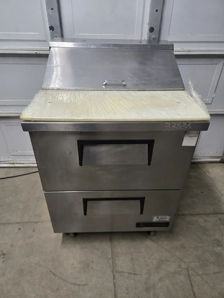 TRUE 2 DRAWER PREP TABLE ON CASTERS - NSF APPROVED