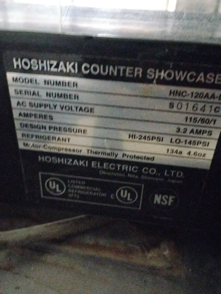 HOSHIZAKI SUSHI MERCHANDISER