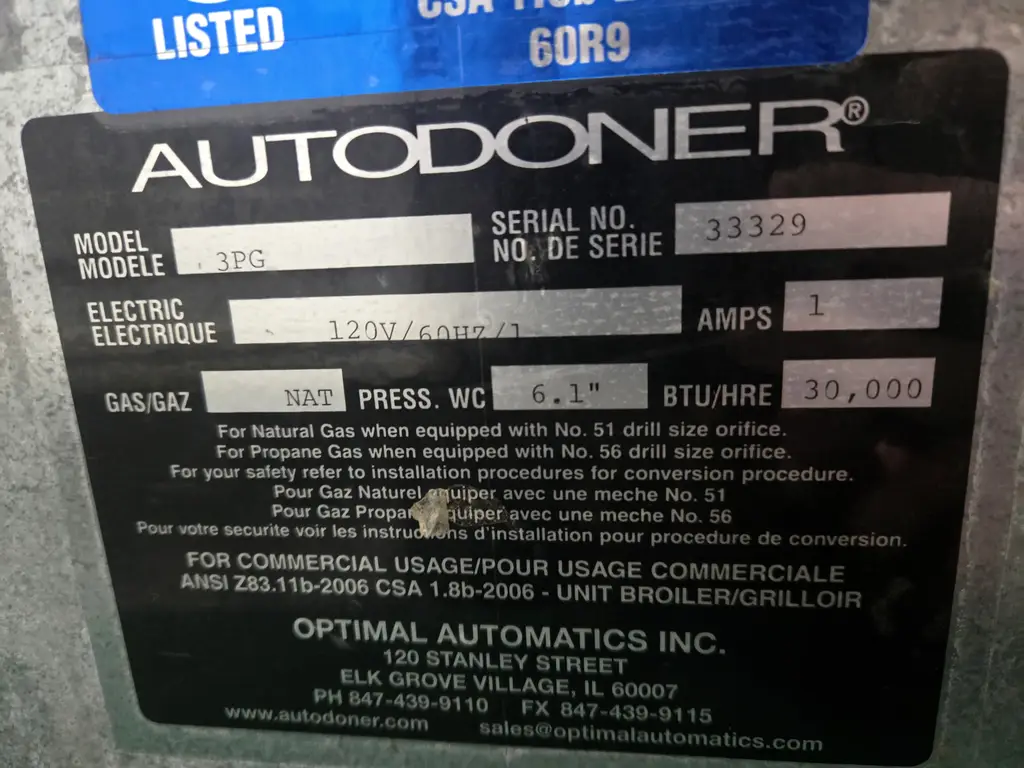 AUTODONER VERTICAL BROILER