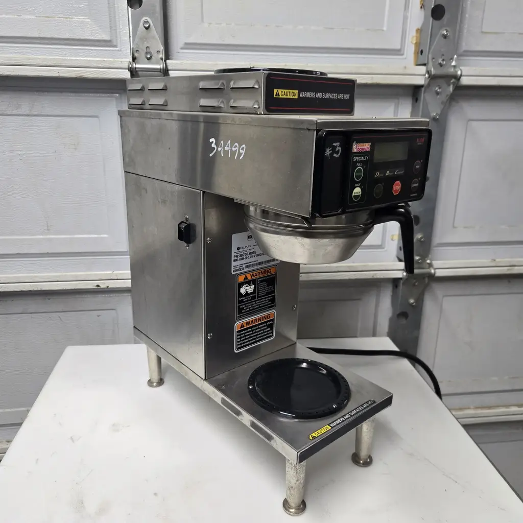 BUNN COFFEE BREWER WITH UPPER AND LOWER WARMER - NSF APPROVED