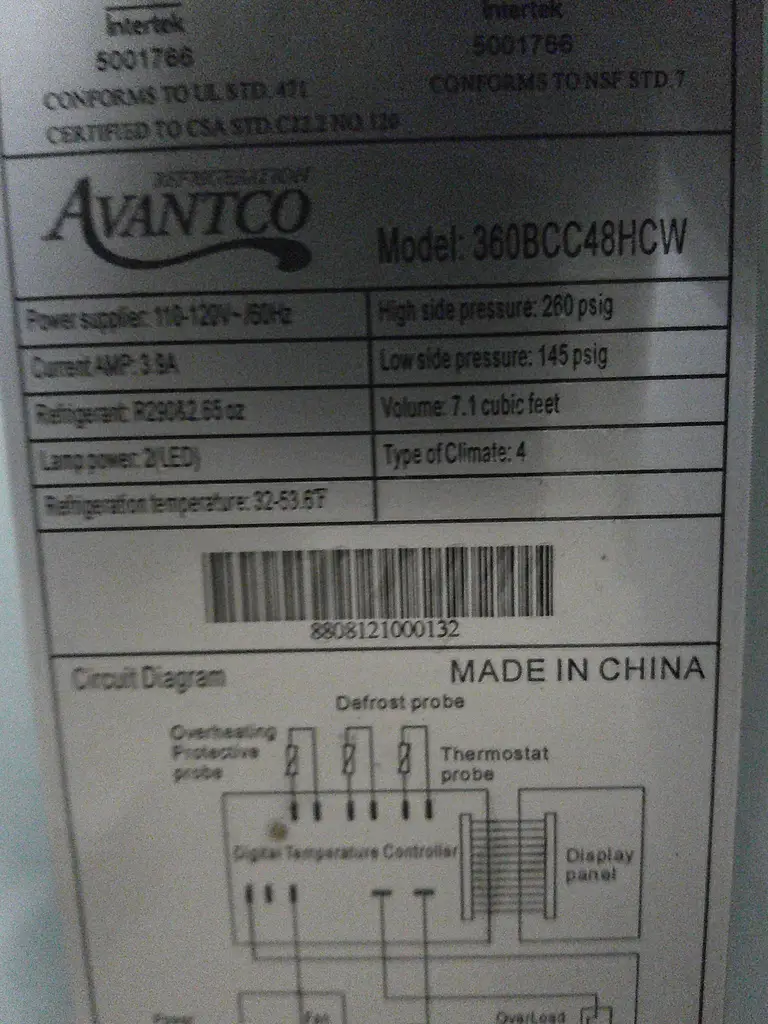 AVANTCO CT BAKERY DISPLAY