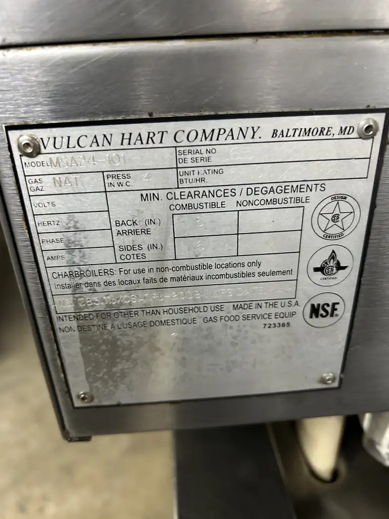 VULCAN 24IN CT GRIDDLE