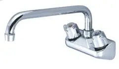 4 INCH ON CENTER WALL MOUNT FAUCET WITH 6 INCH SWING SPOUT