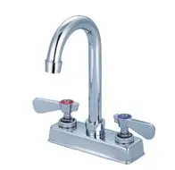 4 INCH ON CENTER DECK MOUNT FAUCET WITH 3.5 INCH GOOSENECK SPOUT