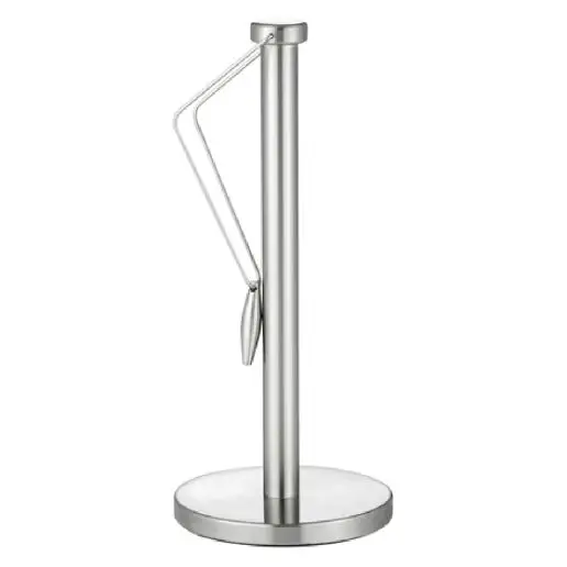 STAINLESS STEEL PAPER TOWEL HOLDER WITH SLIP RESISTANT BASE