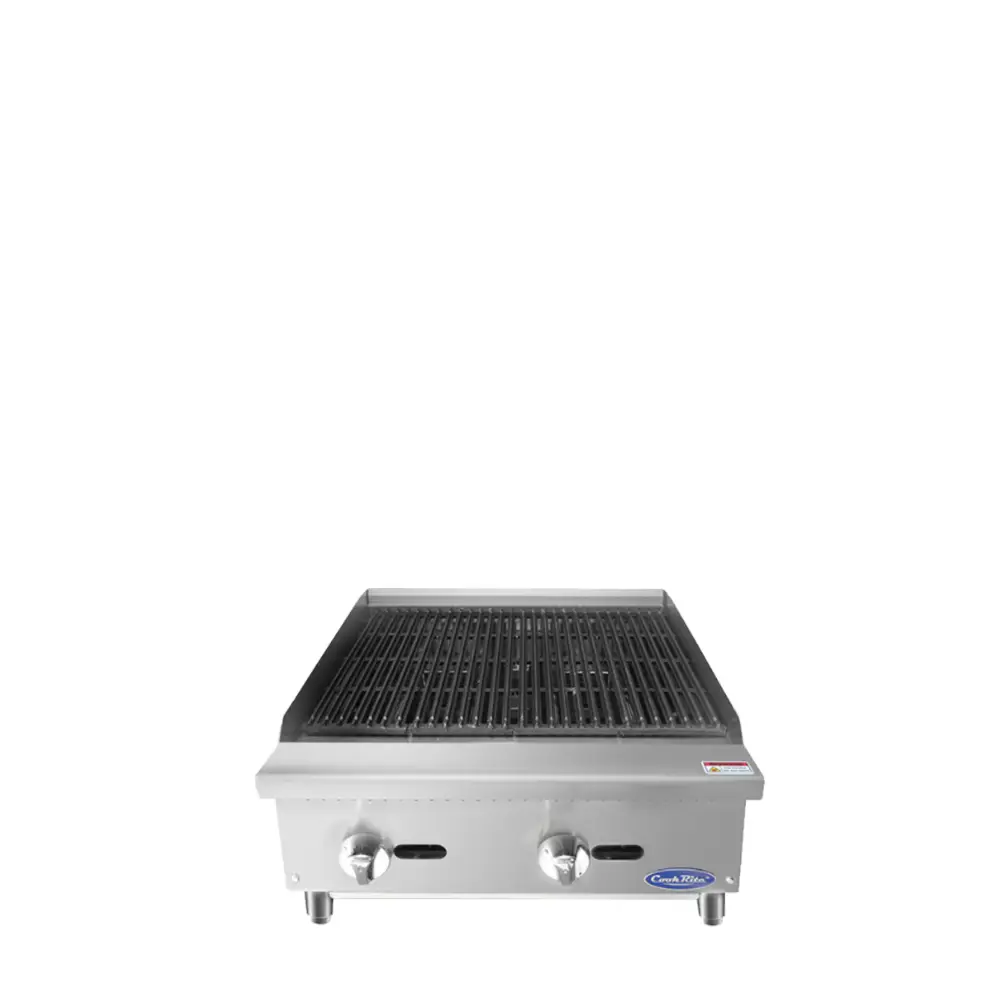 ATOSA 24 INCH COUNTERTOP RADIANT BROILER WITH 2 BURNERS - NATURAL GAS - 70000 BTU - ETL APPROVED