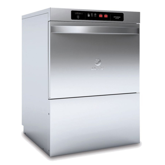 FAGOR EVO CONCEPT HIGH TEMP UNDER COUNTER DISHWASHER WITH BUILT IN DETERGENT; PRESSURE; AND DRAIN PUMPS - ETL APPROVED