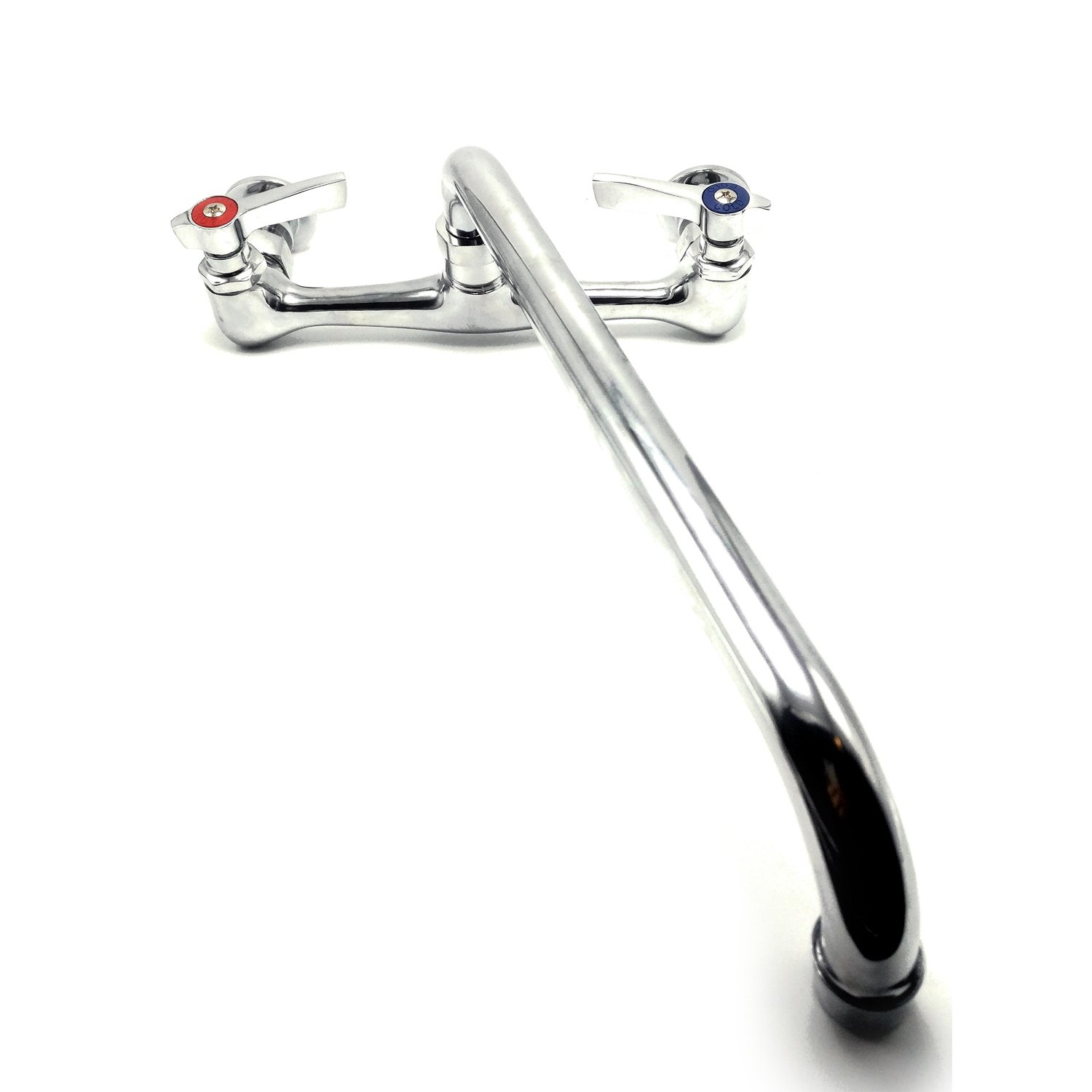 FAUCET - 8 IN BRASS WALL FAUCET WITH 12 IN TUBULAR SPOUT AND AERATOR LESS