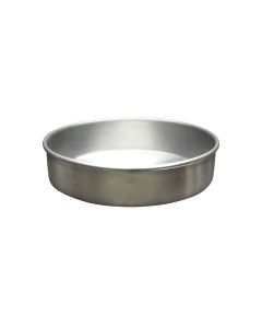 8 INCH ROUND ALUMINUM LAYER CAKE PAN - 2 INCHES DEEP