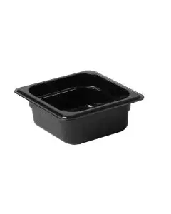 BLACK SIXTH SIZE 2-1/2 INCH DEEP ANTI-JAM POLYCARBONATE FOOD PAN