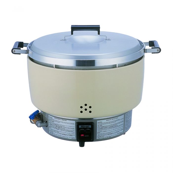 THUNDER GROUP 55 CUP NATURAL GAS RICE COOKER WITH AUTOMATIC TWO STAGE BURNER AND SIMMER FUNCTION - 35000 BTU