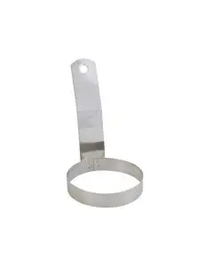 3 INCH ROUND STAINLESS STEEL EGG RING WITH HANDLE