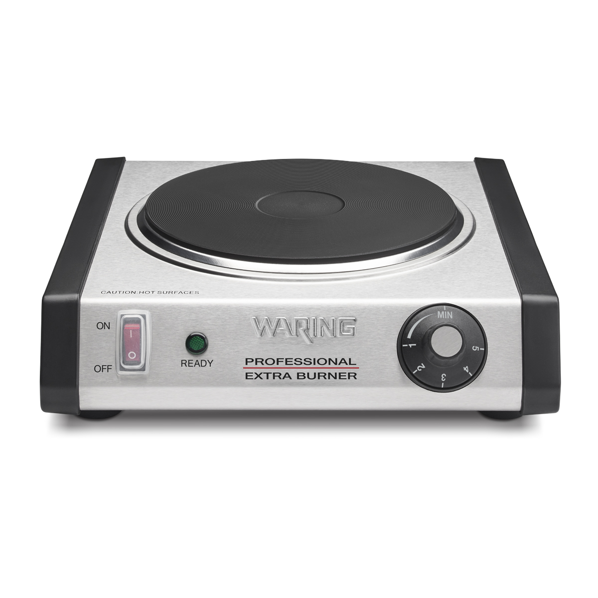 WARING COUNTERTOP 1 BURNER HOT PLATE WITH 7 INCH CAST IRON BURNER PLATE AND ADJUSTABLE THERMOSTAT - NSF APPROVED