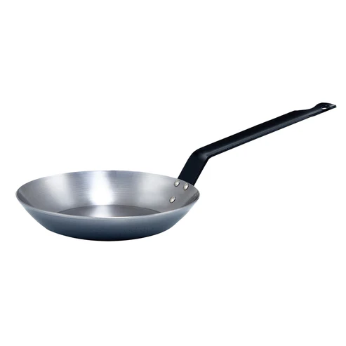 10-3/8 INCH FRENCH STYLE POLISHED CARBON STEEL FRY PAN