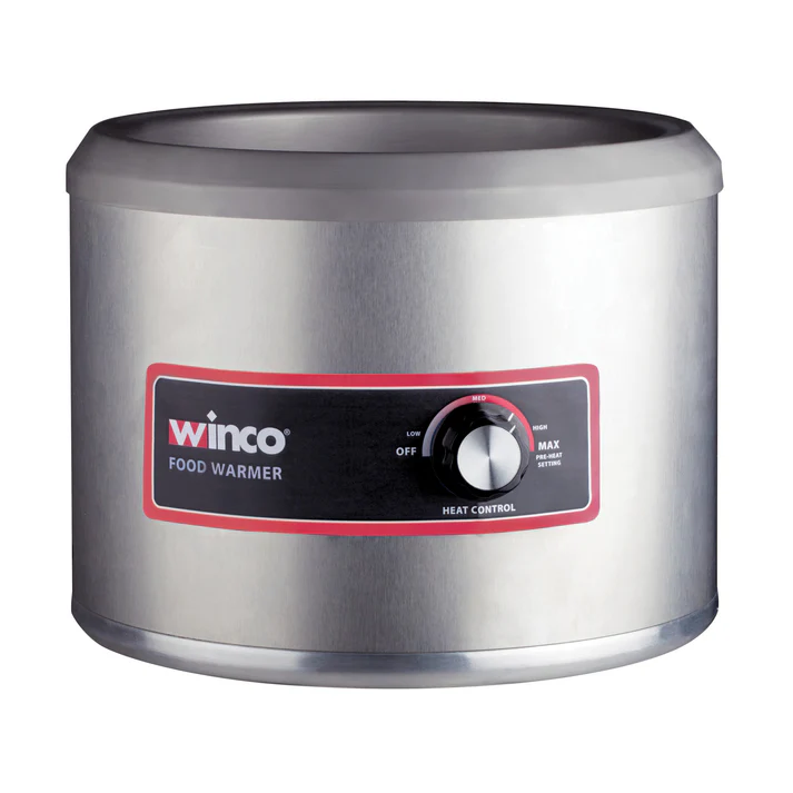 WINCO 11 QT ROUND COUNTERTOP FOOD WARMER - ETL APPROVED