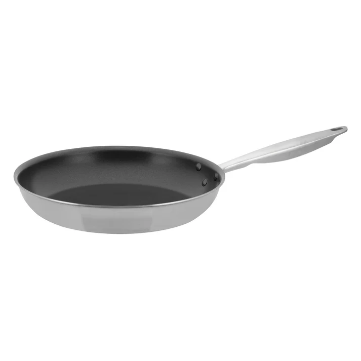 12 INCH TRI-GEN TRI-PLY STAINLESS STEEL FRY PAN WITH INDUCTION READY BASE AND NON-STICK COATING