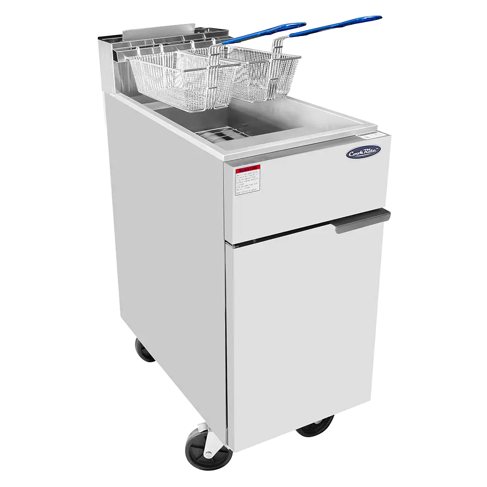 ATOSA 40 LB TWIN BASKET PROPANE DEEP FRYER WITH 3 BURNERS - 90000 BTU - ETL APPROVED