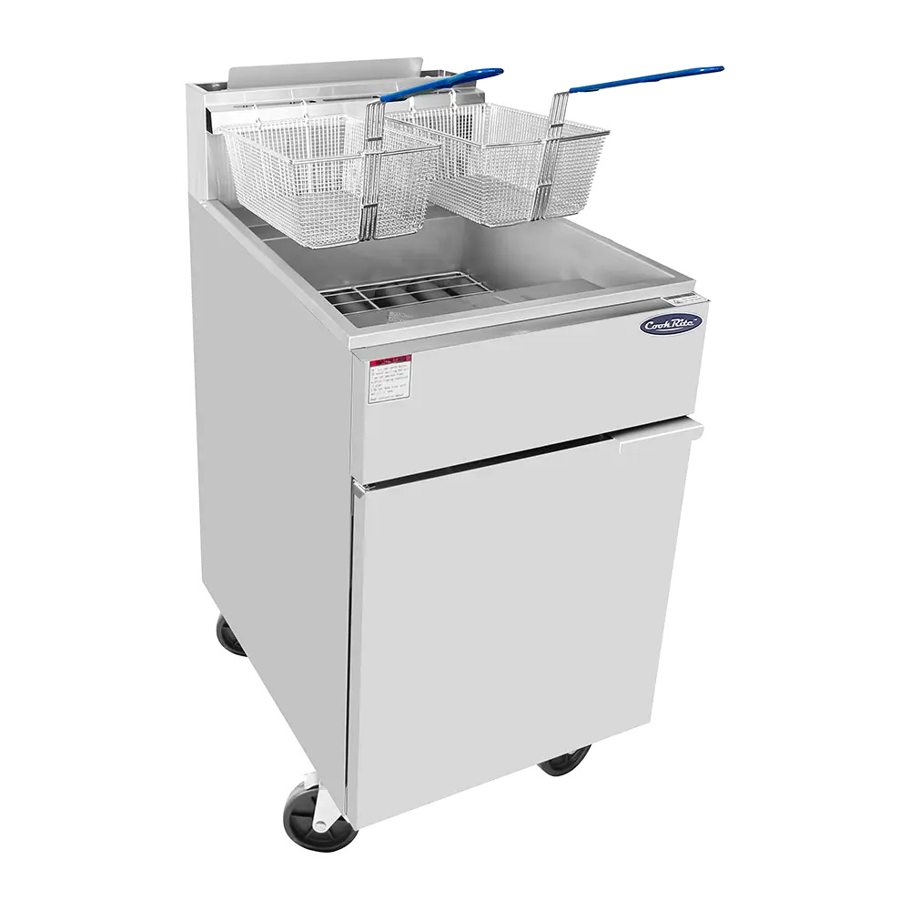 ATOSA 75 LB TWIN BASKET PROPANE DEEP FRYER WITH 5 BURNERS - 150000 BTU - ETL APPROVED