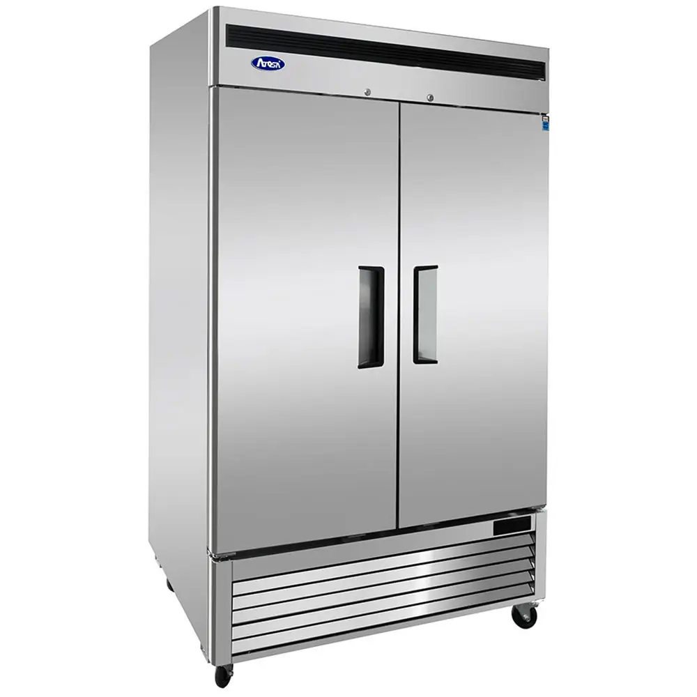 ATOSA 2 DOOR FREEZER ON CASTERS WITH 43.8 CUBIC FOOT CAPACITY AND BOTTOM MOUNT COMPRESSOR - ETL APPROVED