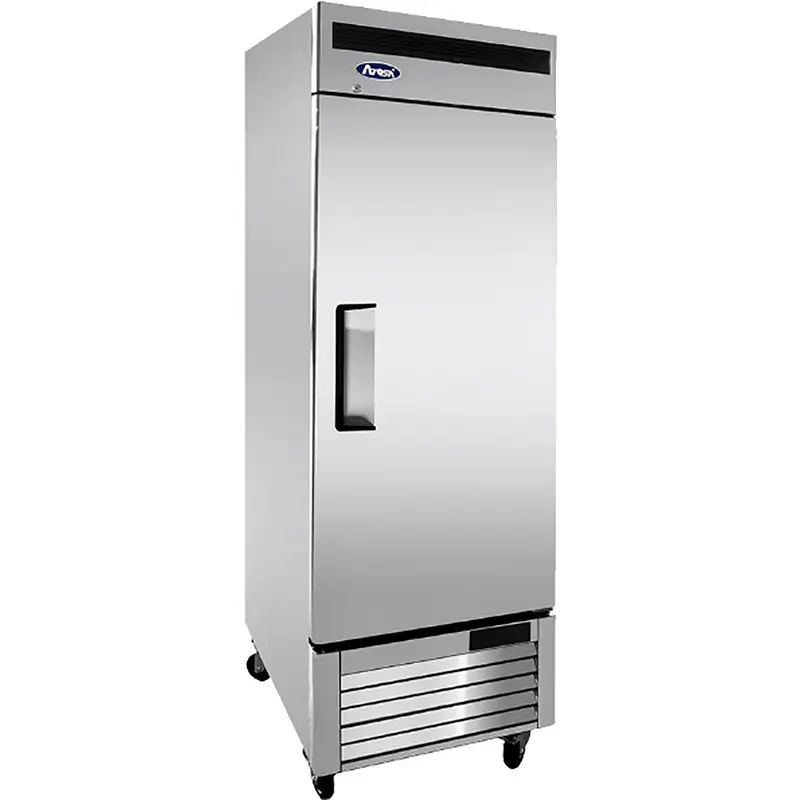 ATOSA 1 DOOR COOLER ON CASTERS WITH 19.1 CUBIC FOOT CAPACITY AND BOTTOM MOUNT COMPRESSOR - ETL APPROVED