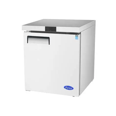 ATOSA 1 DOOR UNDER COUNTER COOLER ON CASTERS WITH 7.2 CUBIC FOOT CAPACITY AND LEFT HINGED DOOR - ETL APPROVED