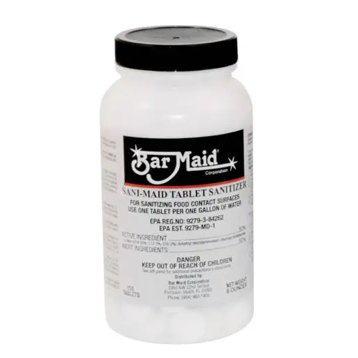 BAR MAID TABLET SANITIZER  - 200 TABLETS