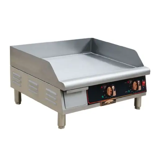 COPPER BEACH 24 INCH COUNTERTOP GRIDDLE WITH THERMOSTATIC CONTROLS - ELECTRIC - ETL APPROVED
