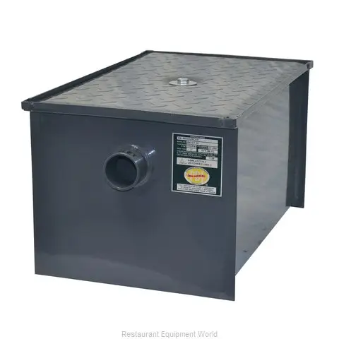 15 GPM CARBON STEEL GREASE TRAP / INTERCEPTOR WITH 30 LB CAPACITY