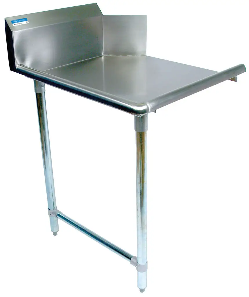 60 INCH LEFT SIDE CLEAN DISH TABLE WITH GALVANIZED LEGS - NSF APPROVED