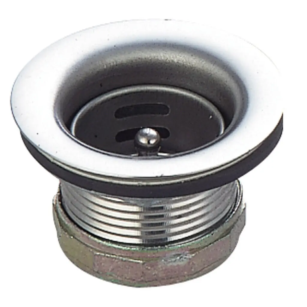 1-7/8 INCH STAINLESS STEEL BASKET DRAIN WITH CRUMB CUP - 1-1/2 INCH NPS - NSF APPROVED