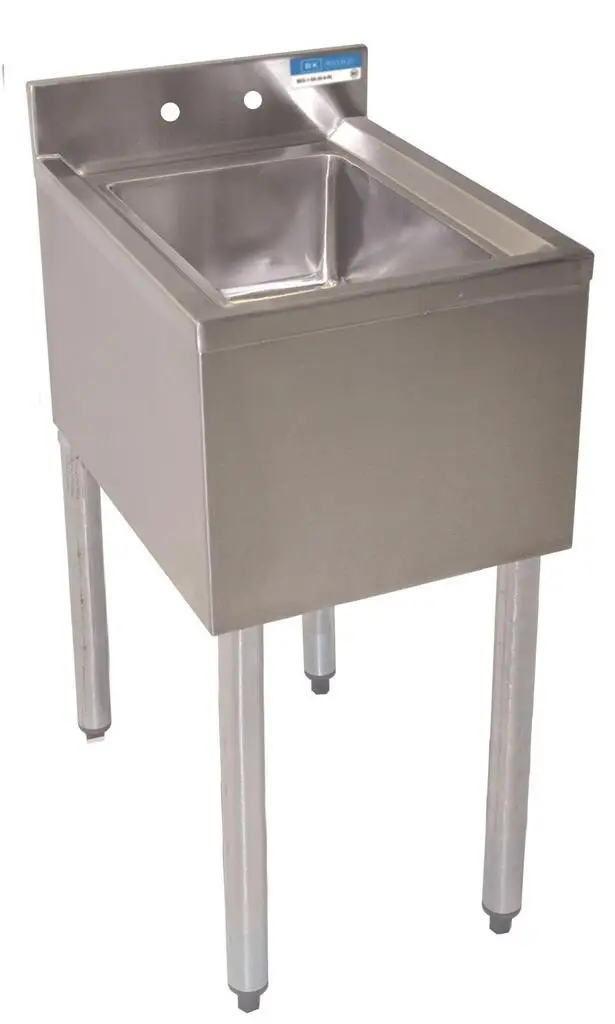 12 INCH WIDE BACK BAR HANDSINK WITH 10 X 14 X 6 INCH BASIN - NSF APPROVED