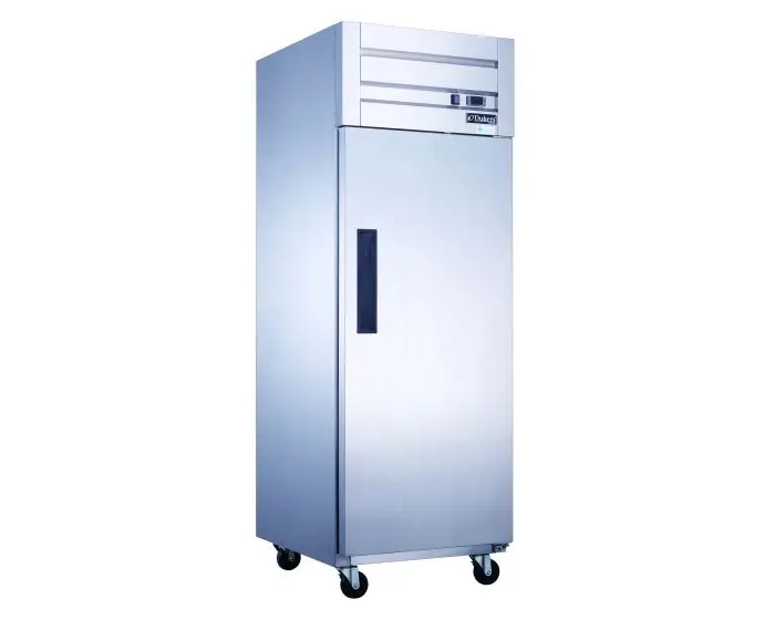 DUKERS 1 DOOR FREEZER ON CASTERS WITH 18.31 CUBIC FOOT CAPACITY AND TOP MOUNT COMPRESSOR - ETL APPROVED