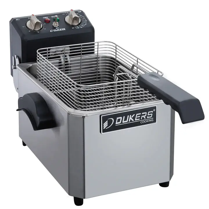 DUKERS 10 LB SINGLE WELL COUNTERTOP FRYER - ELECTRIC - ETL APPROVED