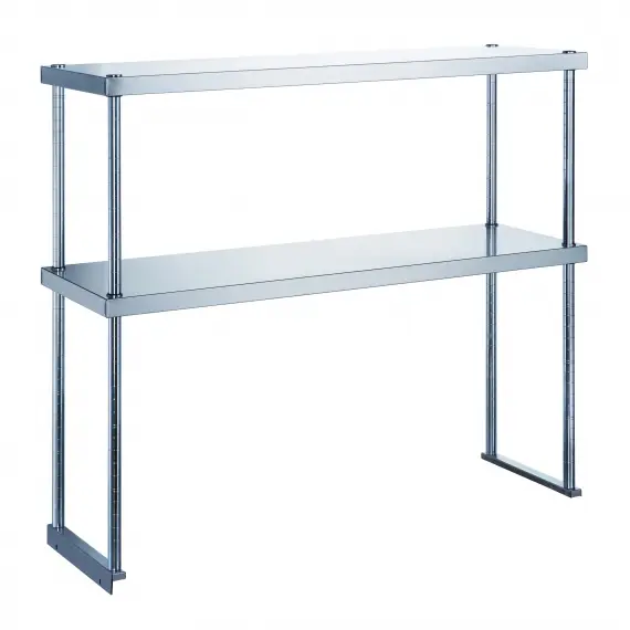 DUKERS STAINLESS STEEL 48 X 18 INCH DOUBLE OVERSHELF - COMPATIBLE WITH DUC48 AND DSP48