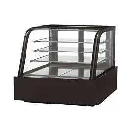 DUKERS 60 INCH REFRIGERATED BAKERY DISPLAY CASE WITH ADJUSTABLE SHELVES AND CURVED GLASS FRONT - ETL APPROVED