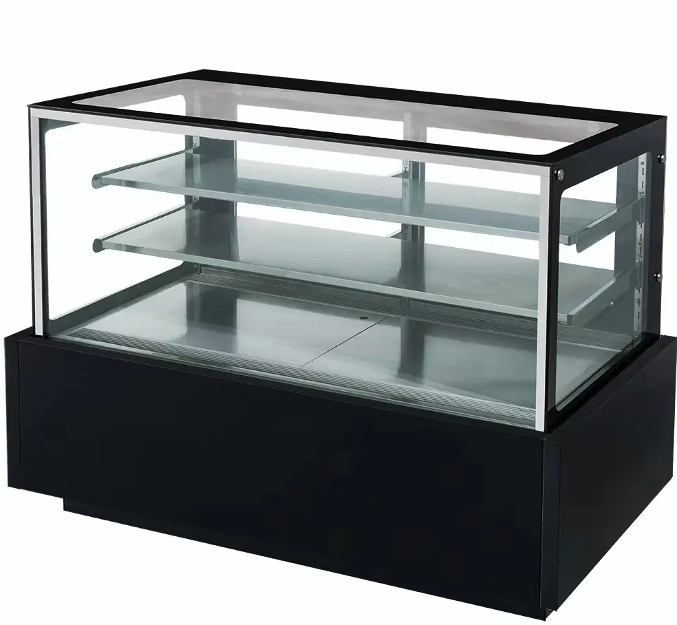DUKERS 60 INCH REFRIGERATED BAKERY DISPLAY CASE WITH ADJUSTABLE SHELVES AND STRAIGHT GLASS FRONT - ETL APPROVED