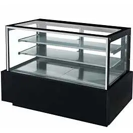 DUKERS 72 INCH REFRIGERATED BAKERY DISPLAY CASE WITH ADJUSTABLE SHELVES AND STRAIGHT GLASS FRONT - ETL APPROVED