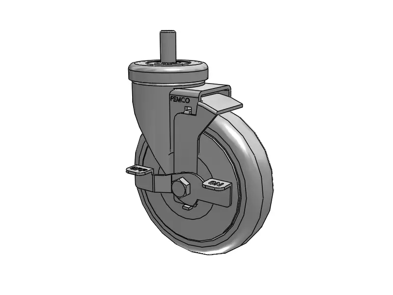 NEW 5 INCH X 1 1/4 INCH CASTER WITH BRAKE FOR VENANCIO RANGE OR FRYER