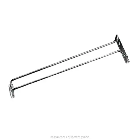 GLASS HANGER RACK 10IN OA FOR STEMWARE BRASS PLATED INCLUDED MOUNTING SCREWS