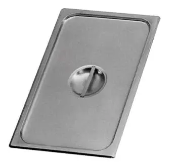 STEAM TABLE PAN COVER 2/3 SIZE RECESSED HANDLE FITS STANDARD AND ANTI-JAM PANS 18-8 STAINLESS STEEL NSF 12/INNER CTN 18-8 S/S 07 MM GAUGE