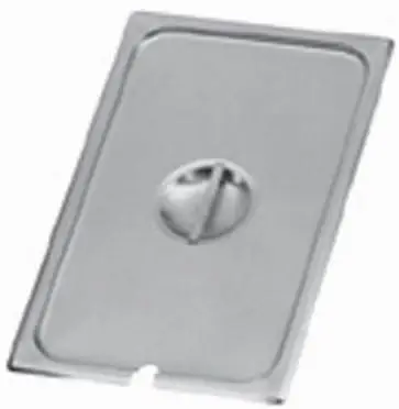 STEAM TABLE PAN COVER 2/3 SIZE SLOTTED RECESSED HANDLE FITS STANDARD AND ANTI-JAM PANS 18-8 STAINLESS STEEL NSF 12/INNER CTN 18-8 S/S 07 MM GAUGE