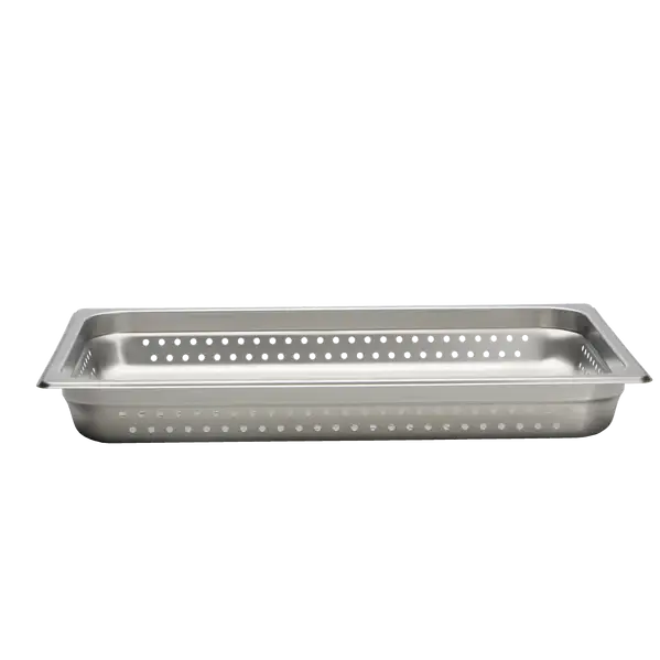 FULL SIZE 2-1/2 INCH DEEP PERFORATED STAINLESS STEEL STEAM TABLE PAN - 18/8 STAINLESS STEEL