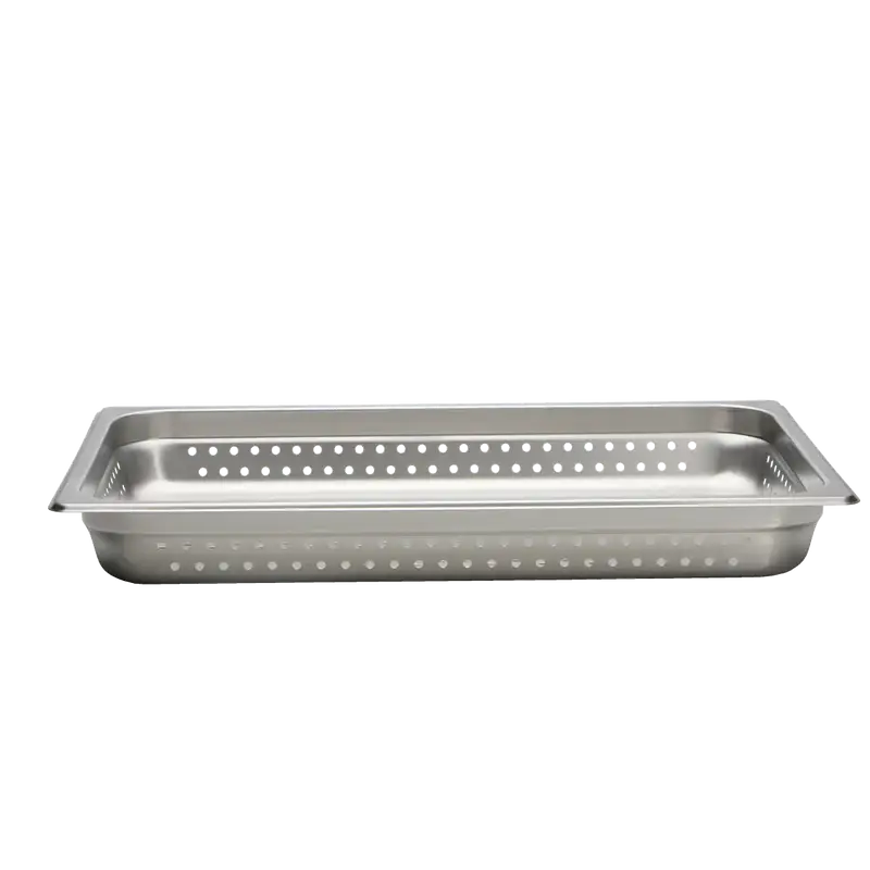 FULL SIZE 4 INCH DEEP PERFORATED STAINLESS STEEL STEAM TABLE PAN - 18/8 STAINLESS STEEL