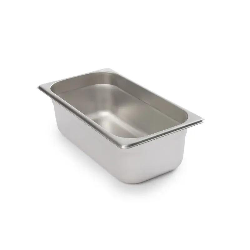 THIRD SIZE 4 INCH DEEP ANTI-JAM STAINLESS STEEL STEAM TABLE PAN - 18/8 STAINLESS STEEL