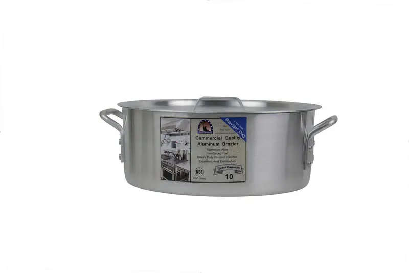 10 QT ALUMINUM BRAZIER WITH COVER