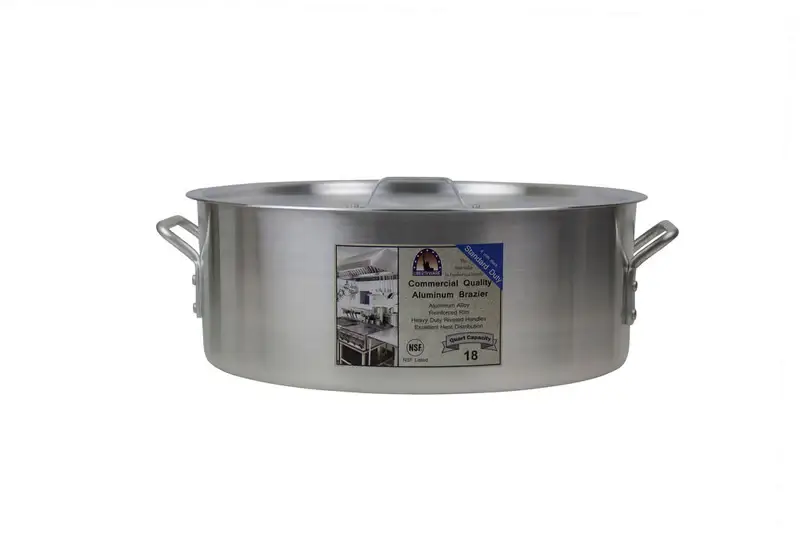 18 QT ALUMINUM BRAZIER WITH COVER