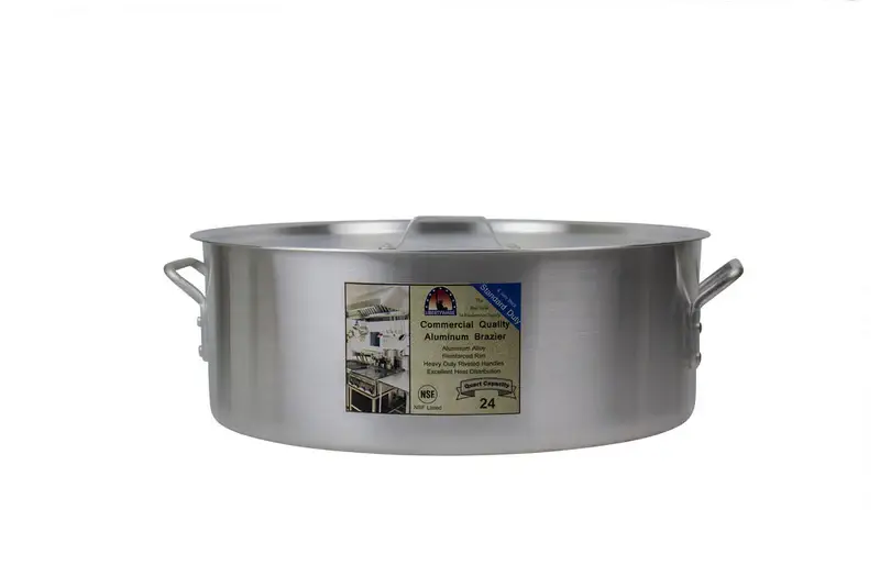 24 QT ALUMINUM BRAZIER WITH COVER